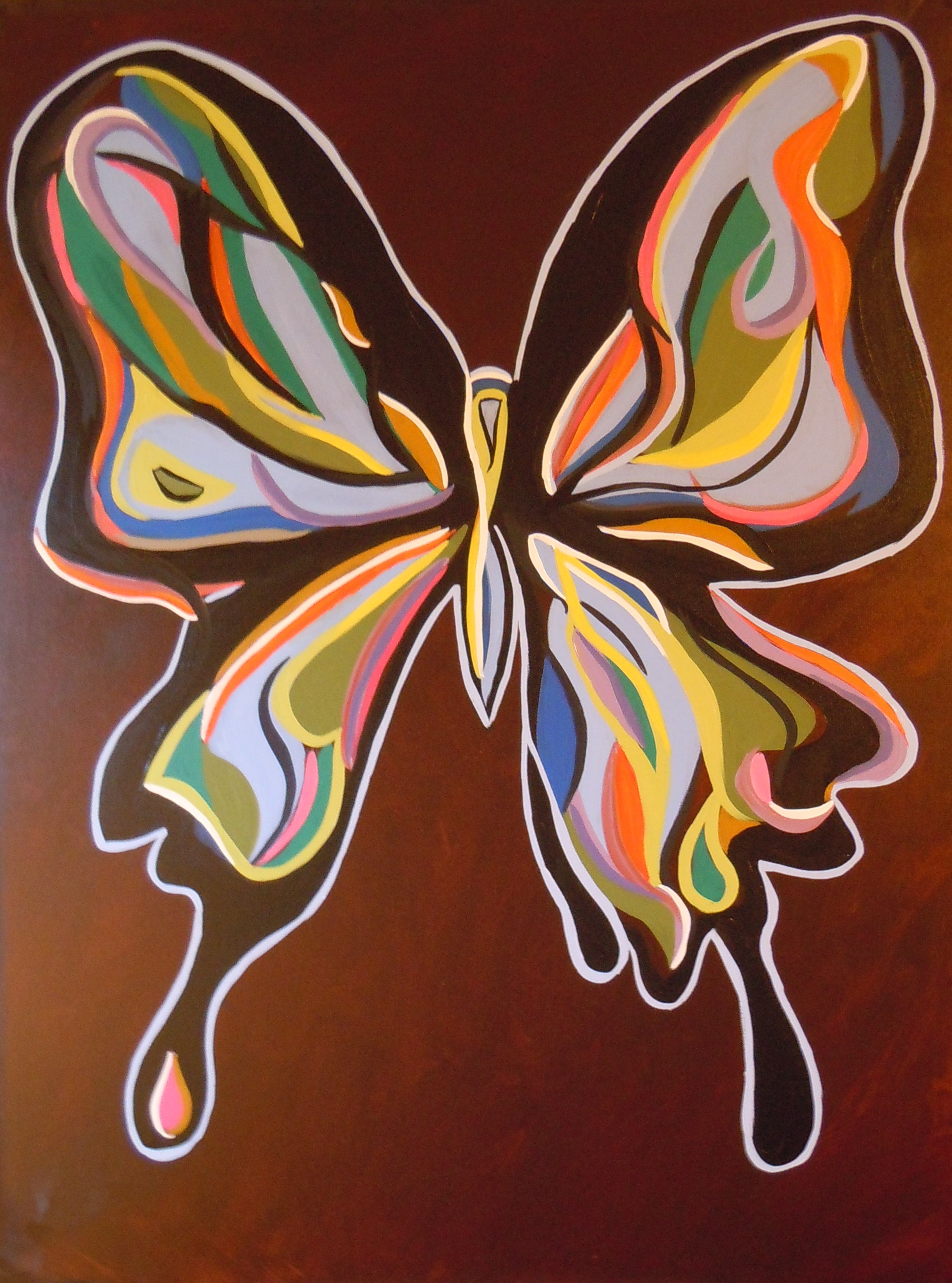 Бабочка рисунок абстракция